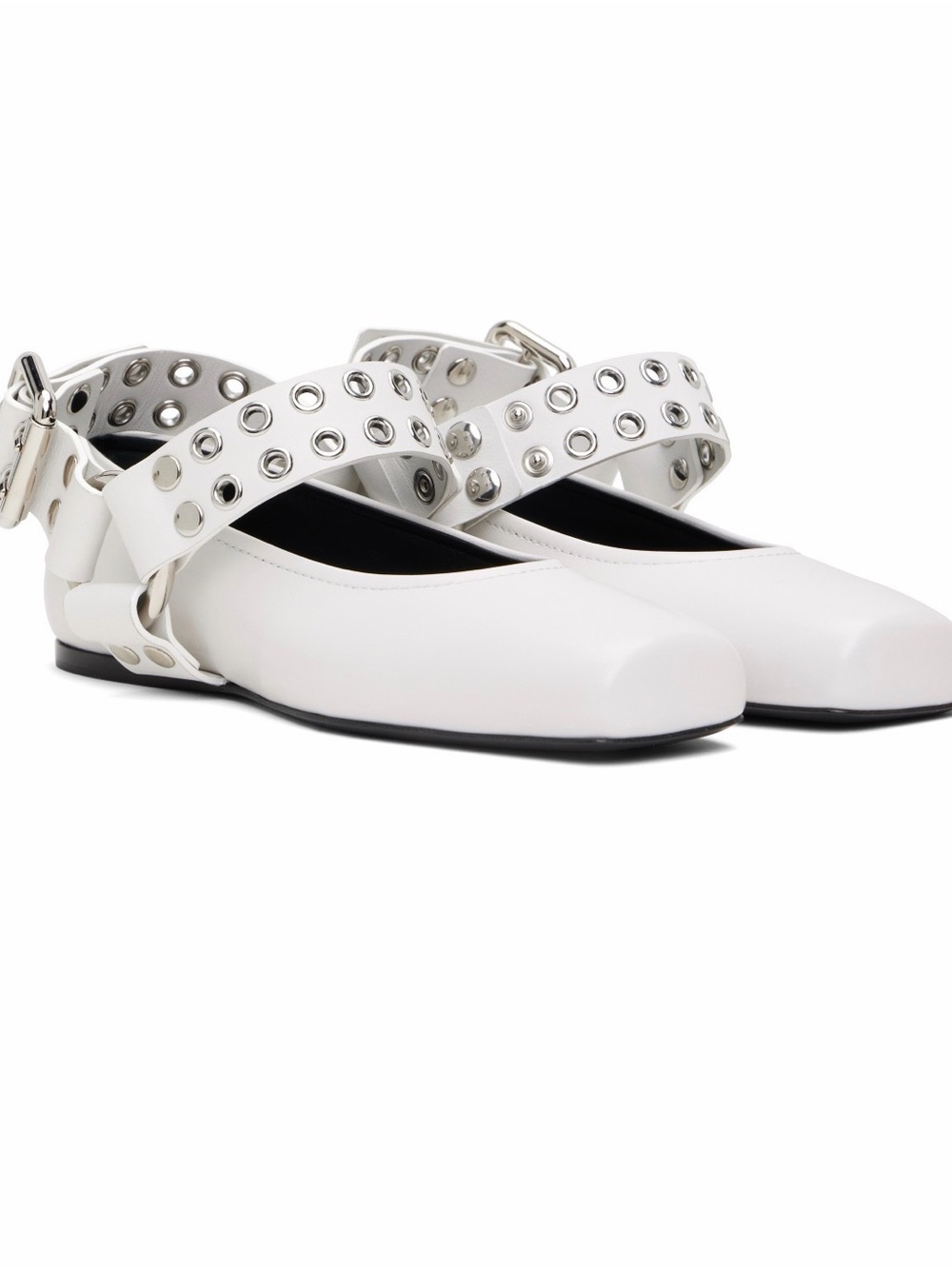 Alaïa White biker flats size 40